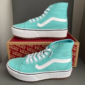 Vans Women’s Filmore Aqua Hi Tapere Canvas Sky Sneakers Size 8